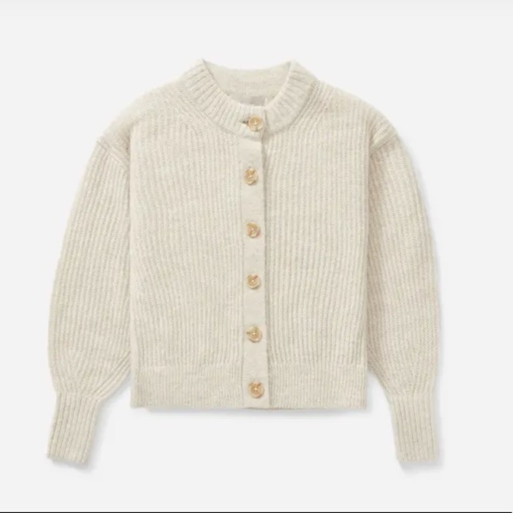 Everlane Cropped Alpaca Cardigan